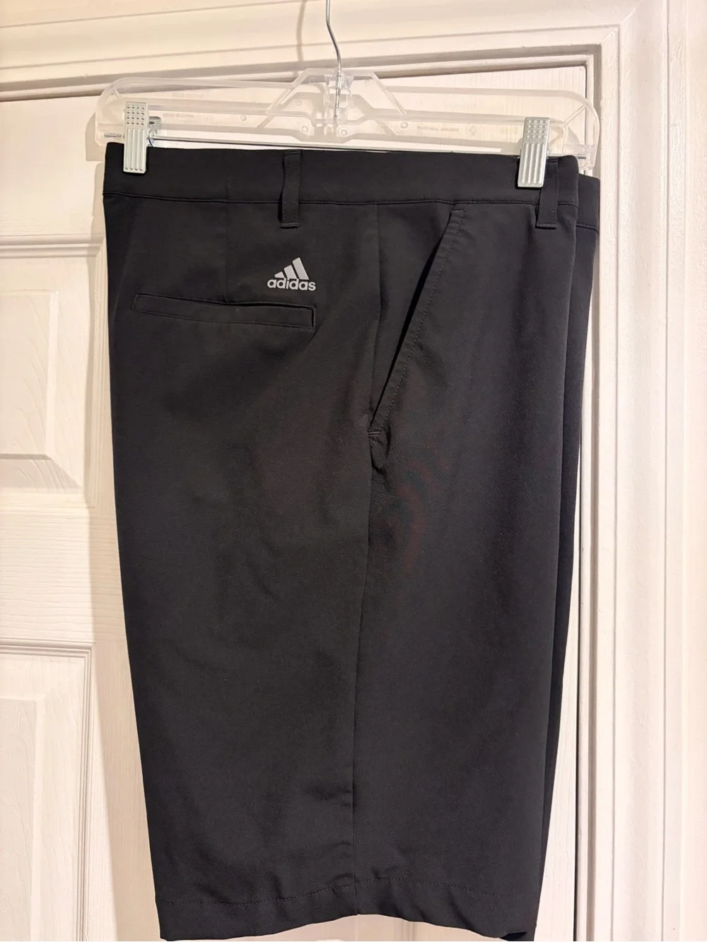adidas Black Flat-Front Men's Shorts